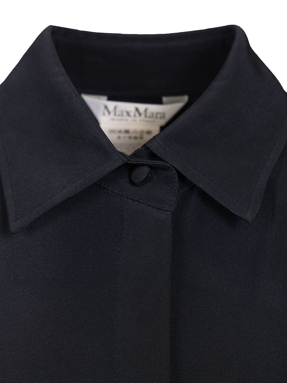 Max Mara Shirt In Silk Crêpe De Chine Shirts - Blu | 0207802bb155e41a9f5ba3f5853f1ef51fa561ca