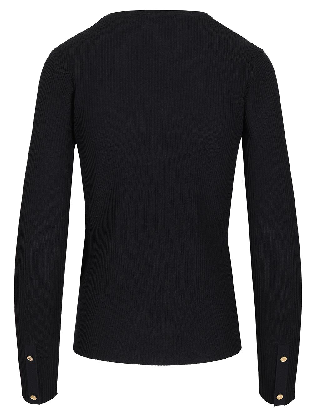 'S Max Mara Disegno Wool Rib Crewneck Long Sleeve Knitwear - Blu | c4858391044f5e33e9faeaf0e005dee30317462a