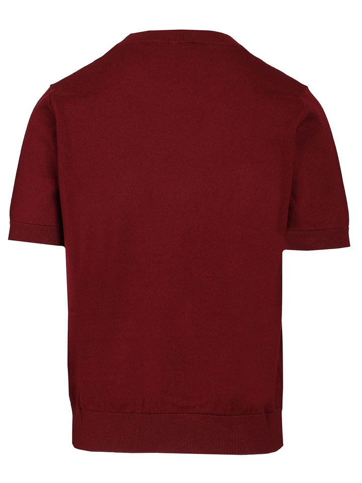 'S Max Mara Sweater In Cotton, Silk And Cashmere Yarn Knitwear - Bordeaux | c7b55500e41d30a6f107b5da84ef8c11967e2563