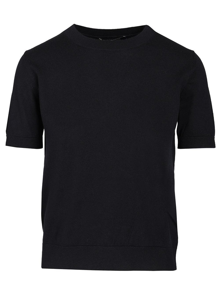 'S Max Mara Sweater In Cotton, Silk And Cashmere Yarn Knitwear - Blu | 0763118e1351c9135e2209021c5dec68195b1832
