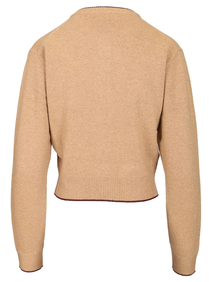 Chloe' Chloe Heart Cardigan Contrast Piping Knitwear - Rose | fa9fd8d4e00285642c725ff5e800f9aebb01b049