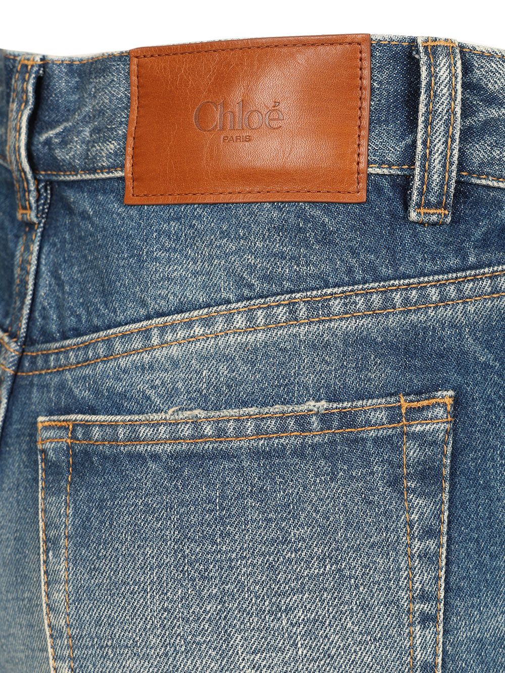 Chloe' Cropped Unfinished Hem Regular Denim Jeans - Blu | dca157b9fea5e9f08d91f9b9e5ec132e0eb36d60