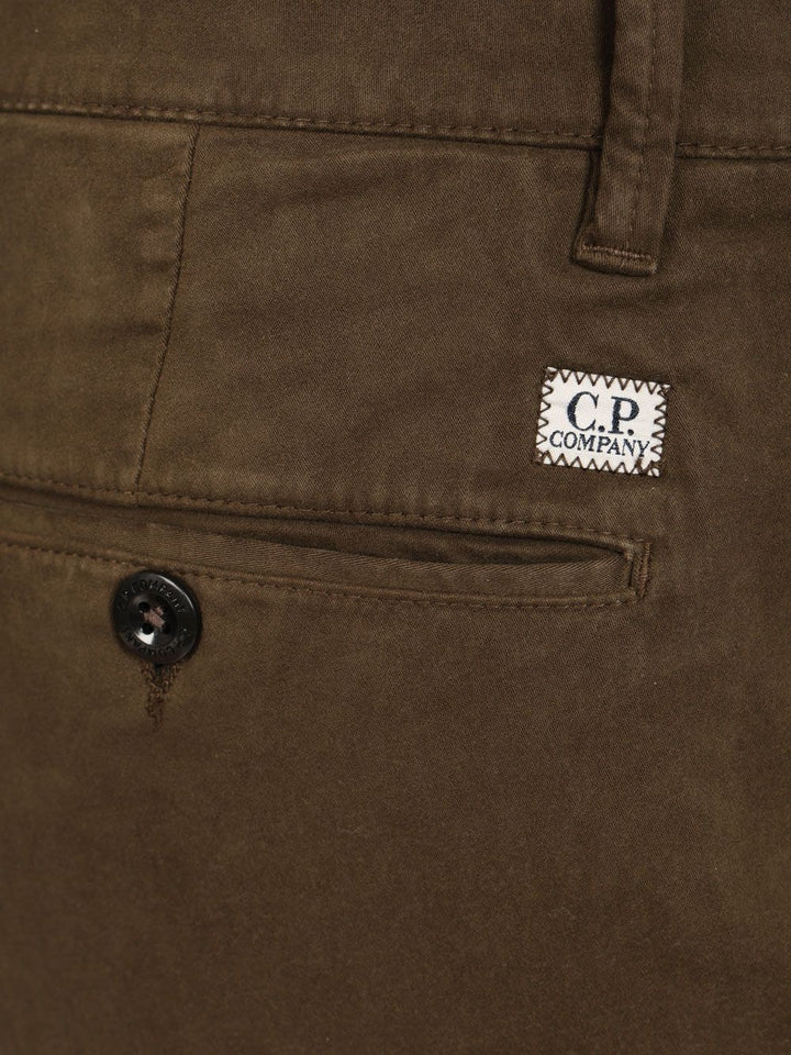C.P. Company Cargo  Made Of Stretch Cotton Satin Trousers - Verde | 9d94d62552a545206a249facbe3a17ad57fc9fce