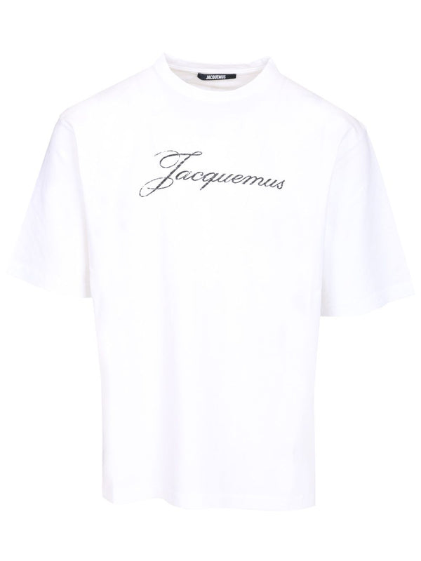 With Writing T-Shirt Bianco