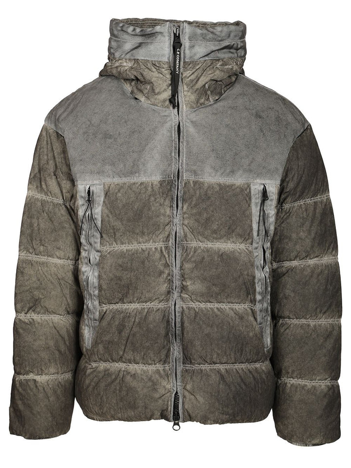 C.P. Company Eco-Chrome R Mixed Goggle Down Jacket Coats - Nero | 94a4f3c286c3007b987a2e6689d6225eca2a8b9e