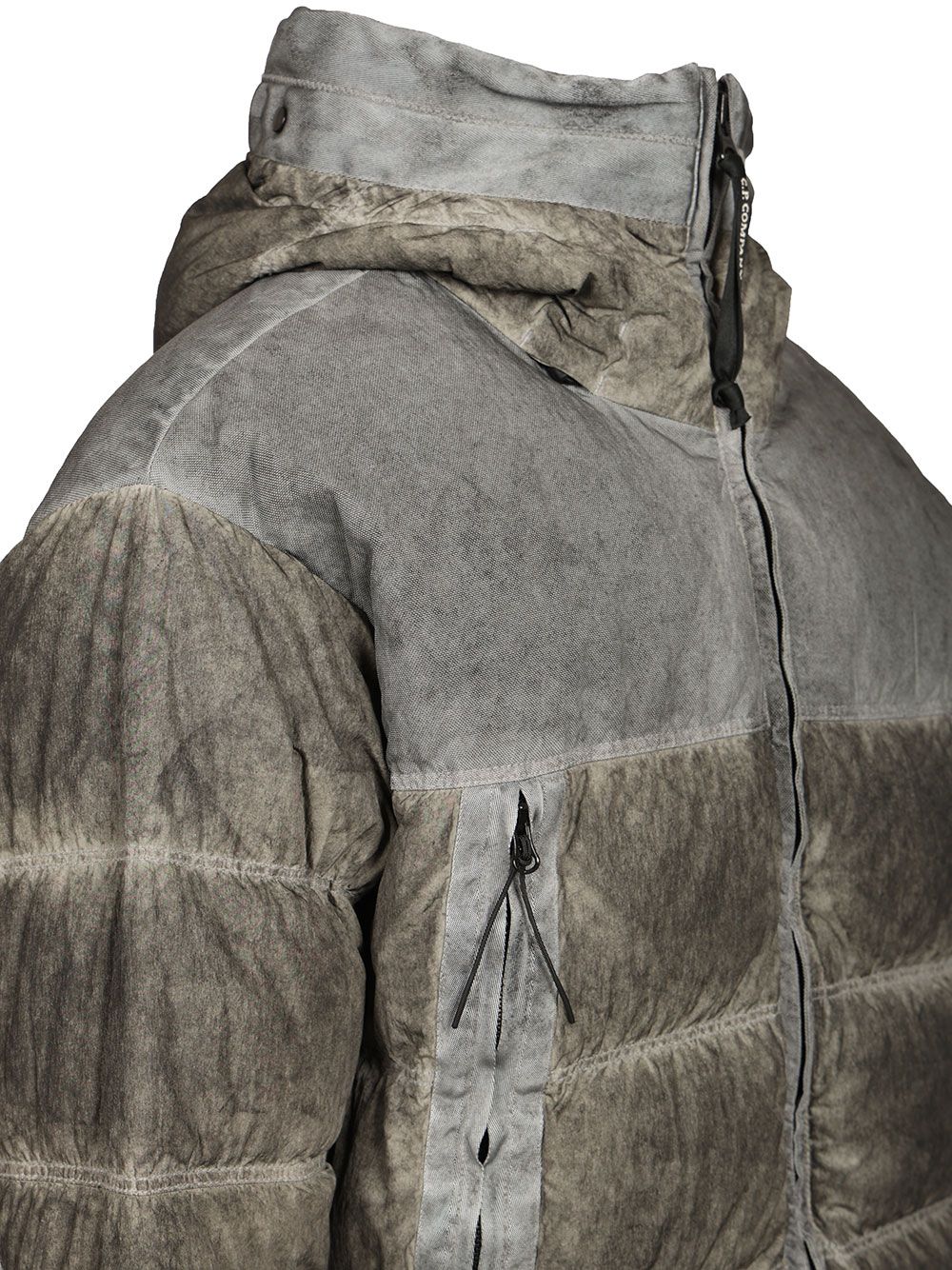 C.P. Company Eco-Chrome R Mixed Goggle Down Jacket Coats - Nero | e4f88f7ea8143fe7055eae7c9629cb952729f31b