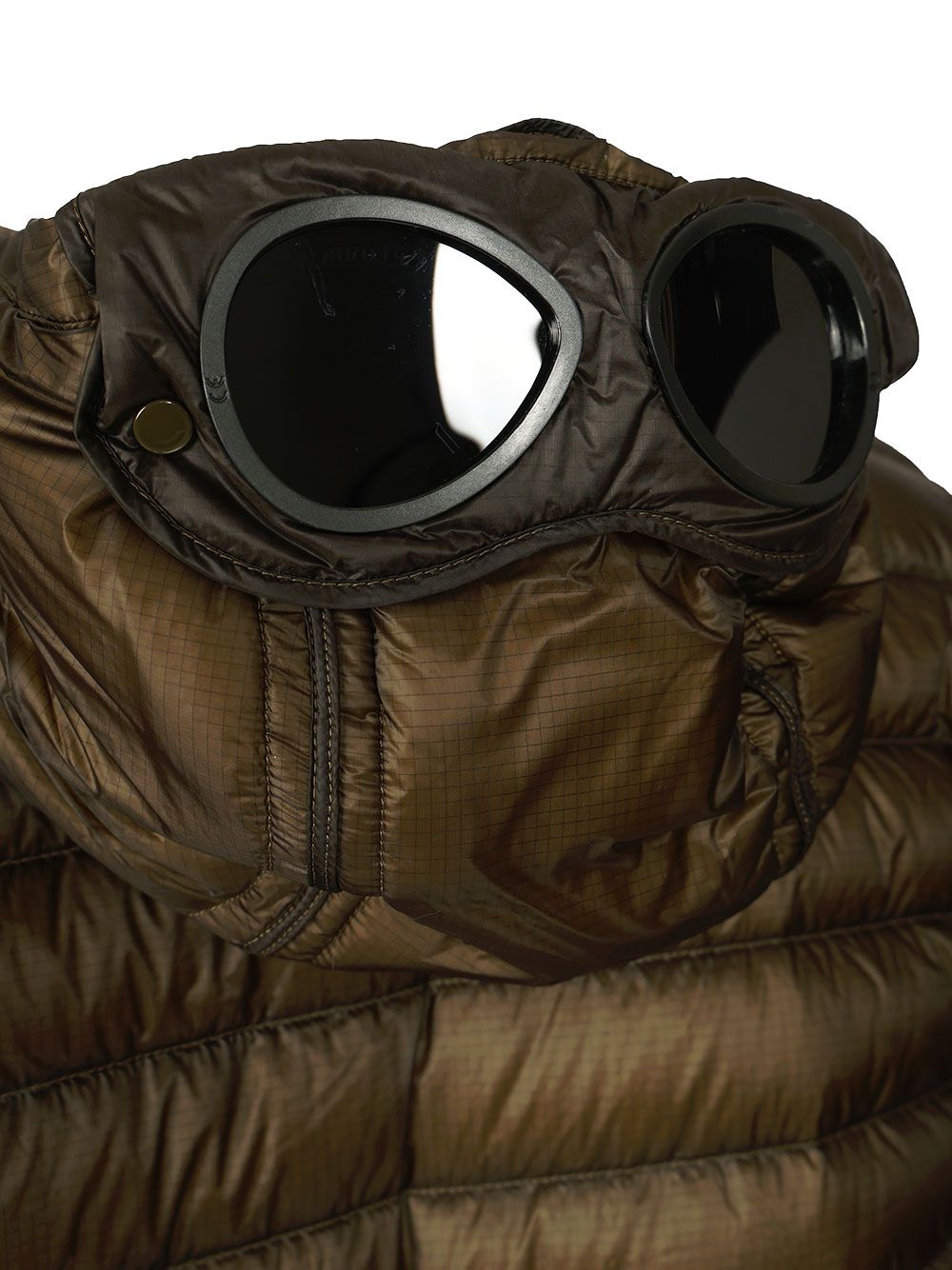 C.P. Company Google Down Jacket Coats - Verde | b0c759a976b7488e418237d335f4be80bb2c75f6