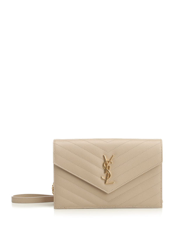 Chain Wallet Small Leather Goods Beige