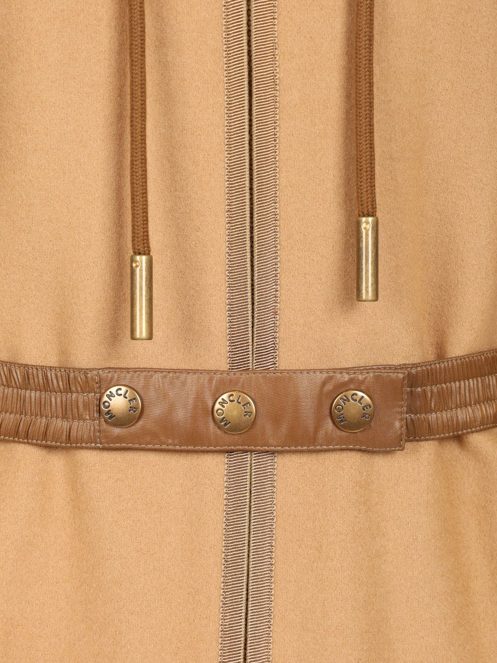Moncler Padded Cape In Wool Blend Giacche - Beige | 3616fbbc41ac5fd9aa58985df57db4c1550077b7