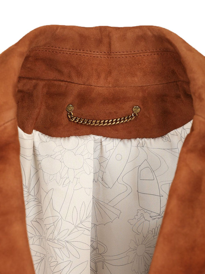 Golden Goose Deluxe Brand Suede Blazer Giacche - Marrone | d1ca5d5e97b5480c1565da3840f6fa9cc70e6532