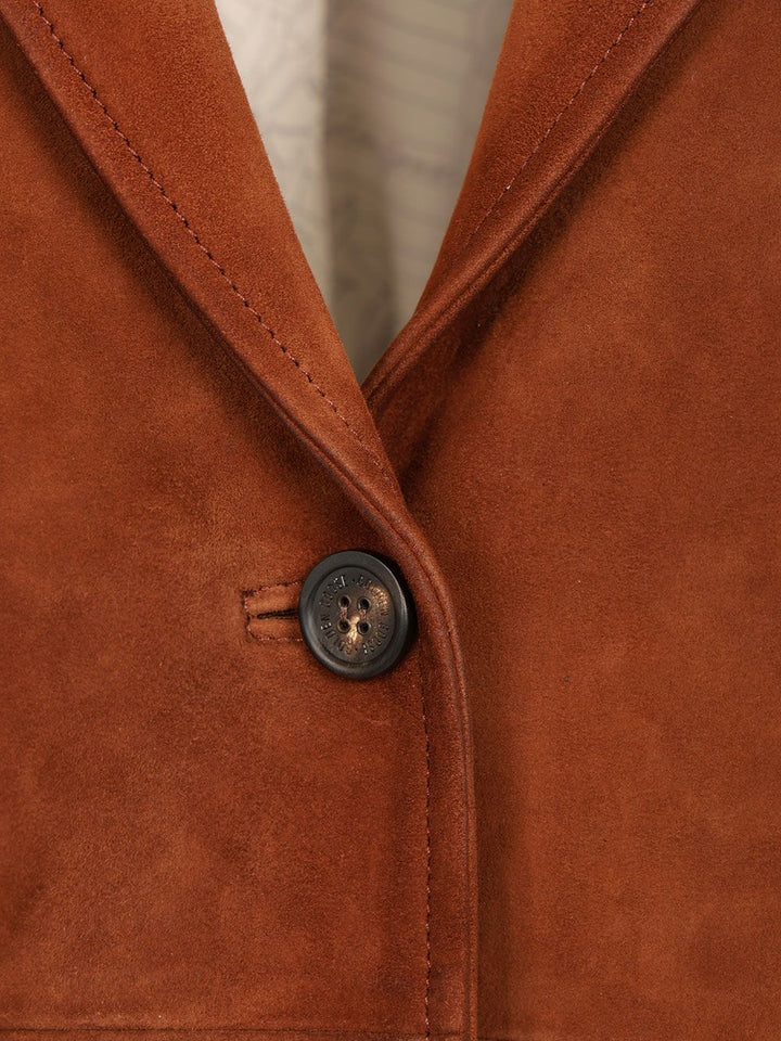 Golden Goose Deluxe Brand Suede Blazer Giacche - Marrone | 5869b7f6ab20f70b018dd1e17716eff1133a2262