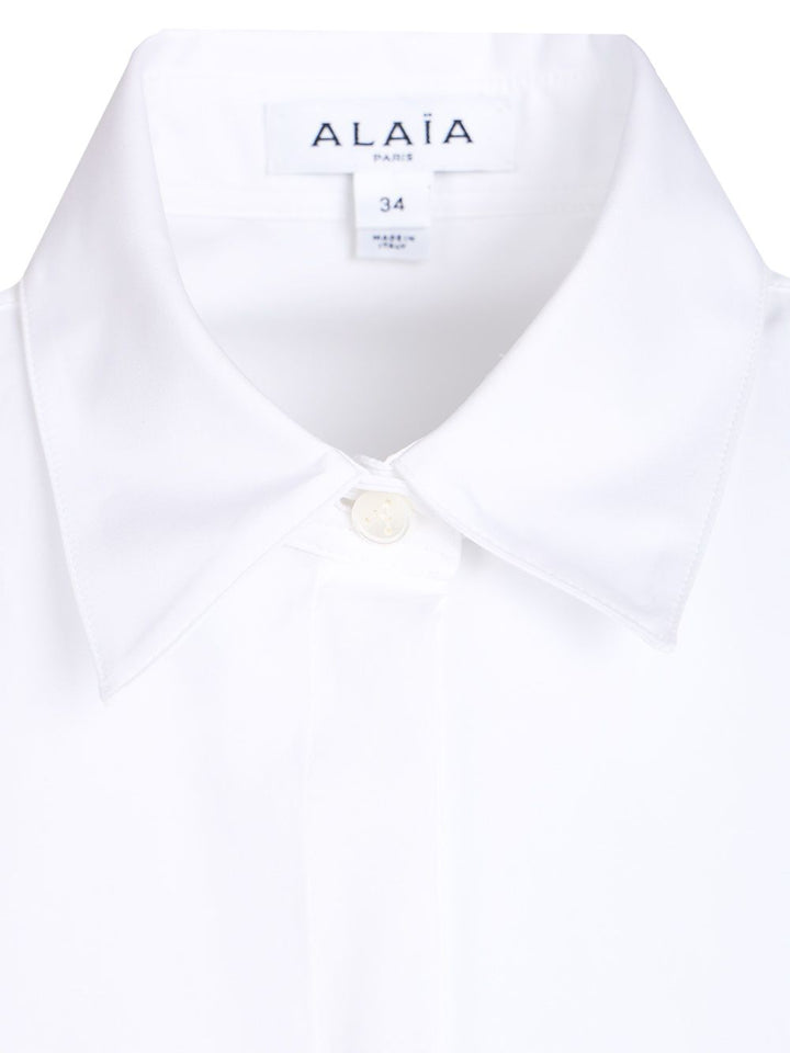 AlaÏA Asymmetrical Shirt Shirts - Bianco | b49366bfb78aad6c5142c8d726dc7e73ede5ec84