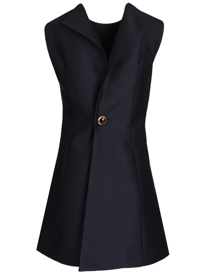Balenciaga Mini Abito A Trapezio In Lana E Seta Abiti - Blu | 6d2bd73ceba395a0c9e9ea799b833b1a0c04f3e9