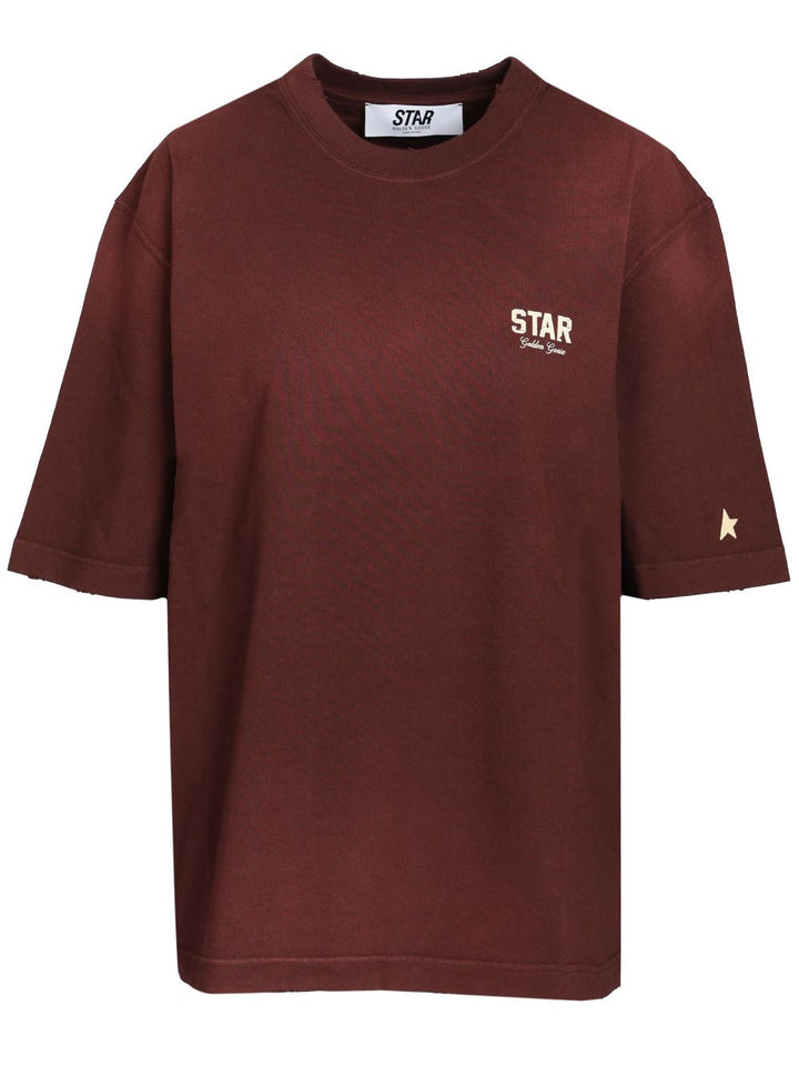 Golden Goose Deluxe Brand Star T-Shirt - Bordeaux | 3afa59ca7cf11e28806d8b0a5a96f288627ecda0
