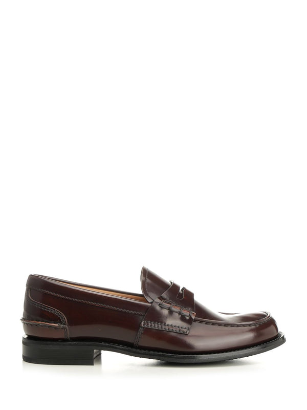 Leather Loafers Scarpe Basse Marrone