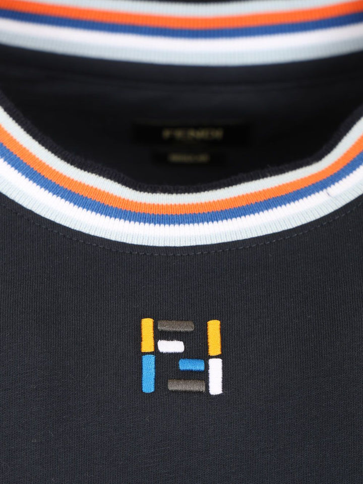 Fendi Regular-Fit T-Shirt - Blu | 8966ee8944417ae26c4ed2318c48736e19c58b41