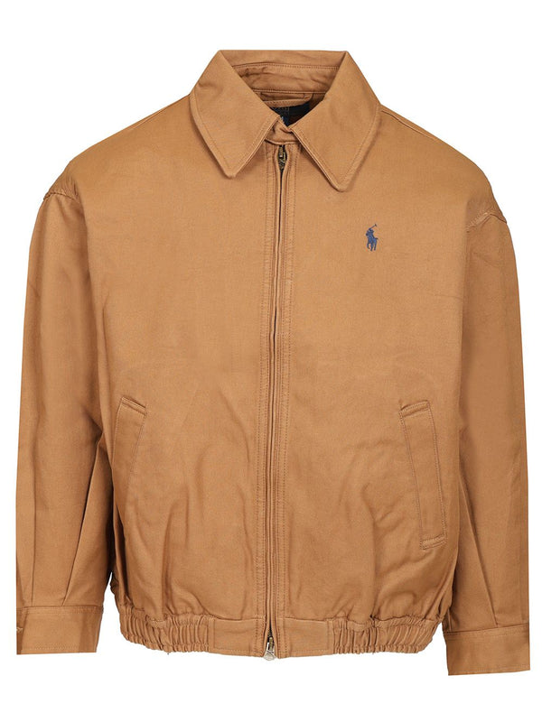 Oversized Cotton Windbreaker Giacche Marrone
