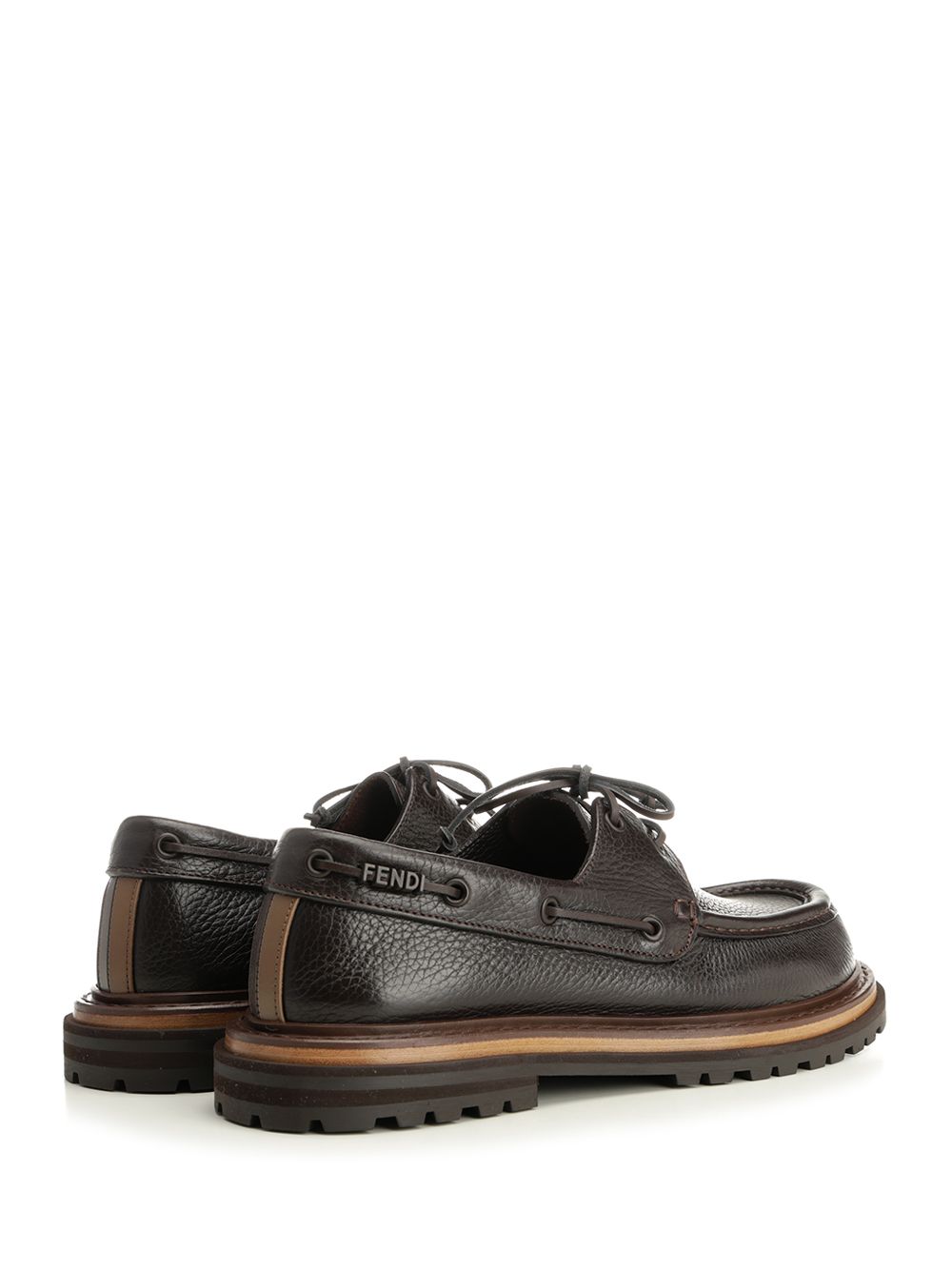 Fendi Lace Up Vitel.Bottal+Mix Vit Scarpe basse - Marrone | 5f05e802b55f84132523a9eb72c9337deee44d03