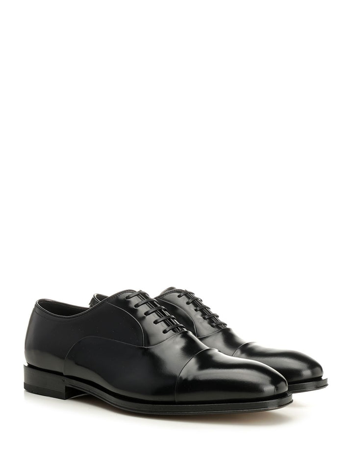 Ferragamo Toronto Mvit.Derby Antistin Nero Lace-Up Shoes - Nero | d35b35ef7e925a2876b384e218ea39c659192367