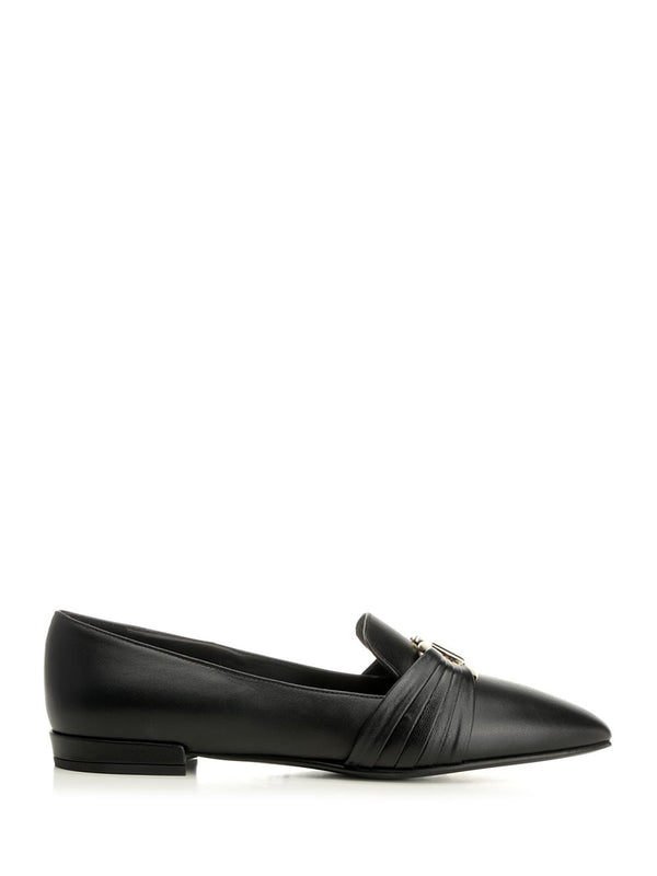 Gancini Ornament Moccasin Scarpe Basse Nero