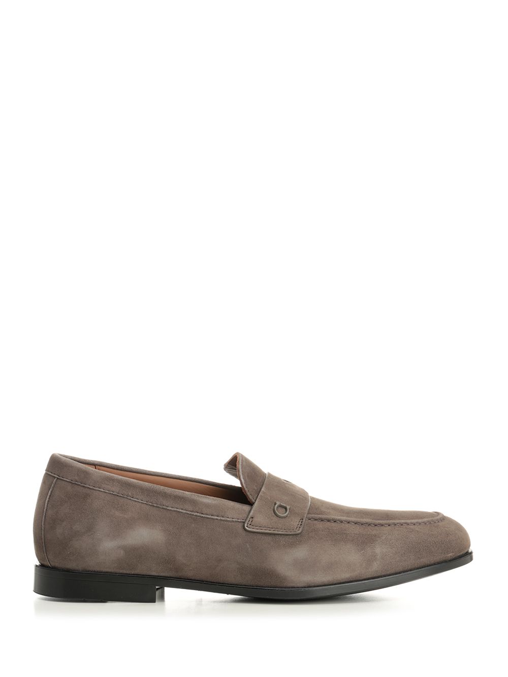 Ferragamo Tiberio Camoscio Kid Royal Elefante Scarpe basse - Grey | 8006c3714ee8aac63fca31efaeb4f230625b3945