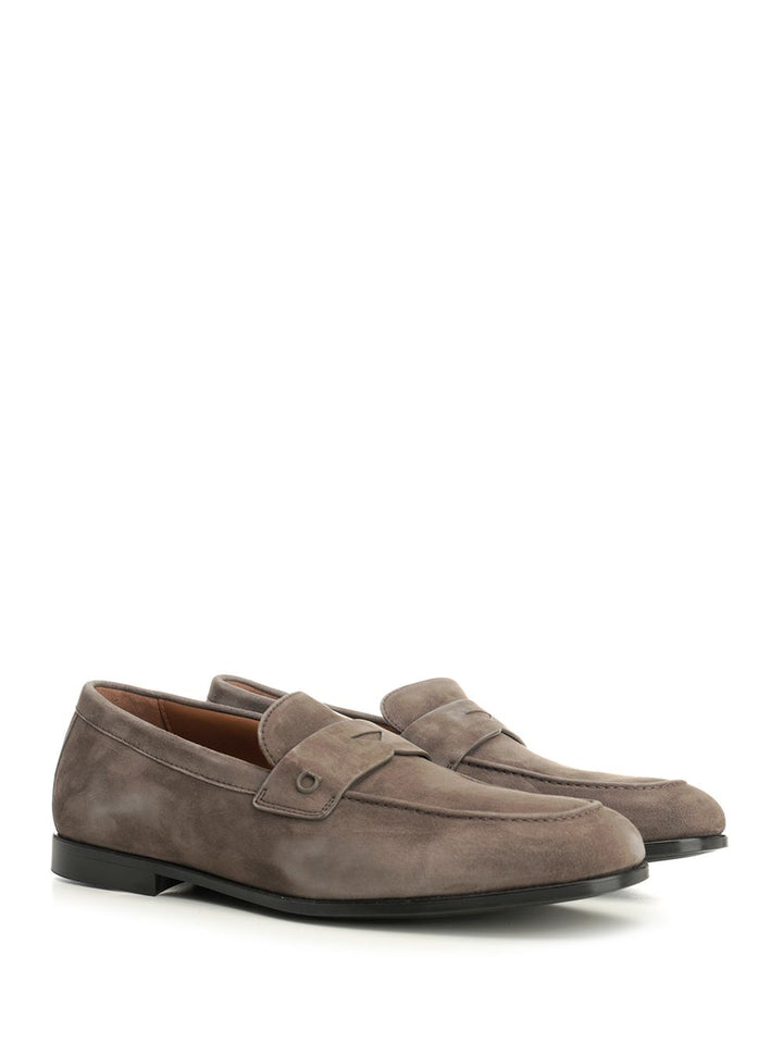 Ferragamo Tiberio Camoscio Kid Royal Elefante Scarpe basse - Grey | ccb55d2eff37b91569dd7ffeefc426fed09acf98