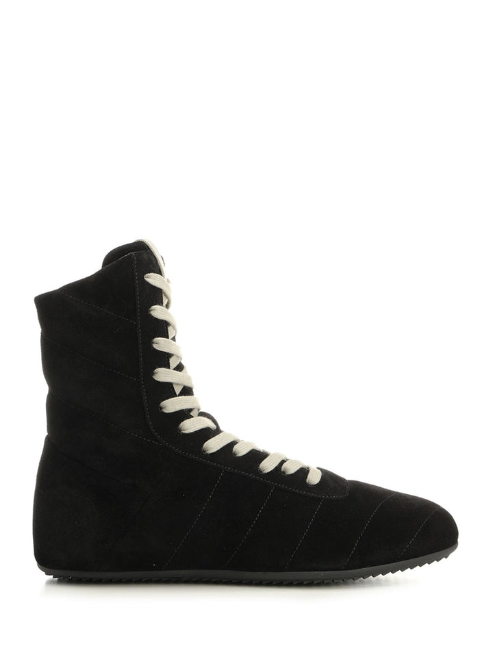 Rick Owens Quilted Minimalist High Sneakers - Nero | f31307baf634970be709c840ccedc98612922435