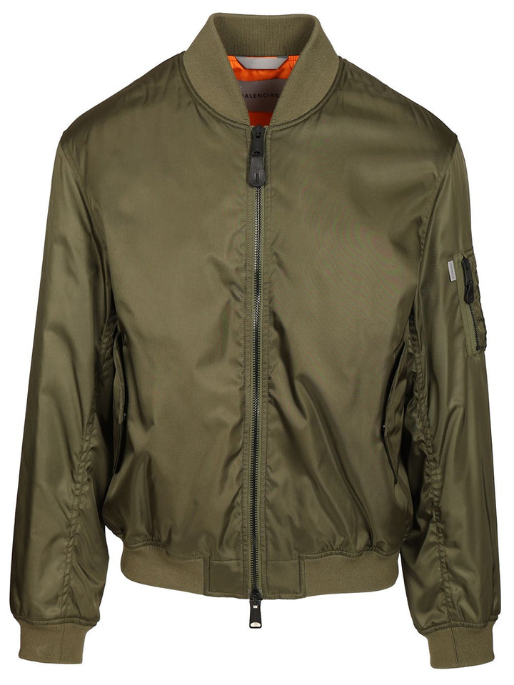 Balenciaga Bomber Jacket With Pockets Giacche - Verde | 129e5a1294f36ff44014b4bd26c989b3f72a49fc