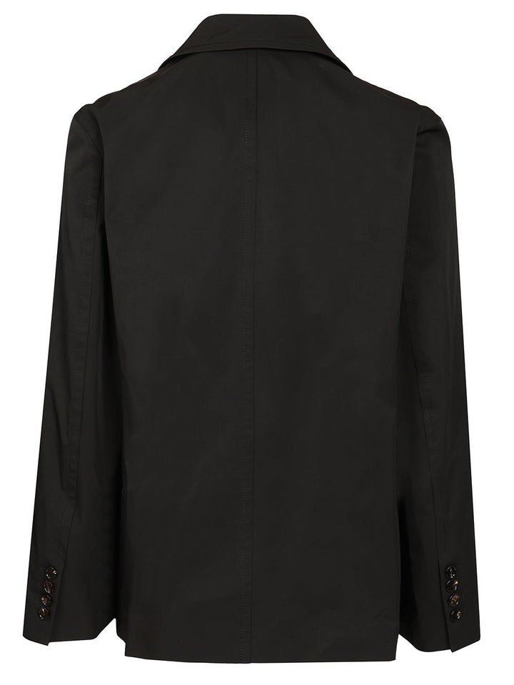 Bottega Veneta Coat With Detail Coats - Nero | adc0b206c04303544b5b273352f87578d24feb59