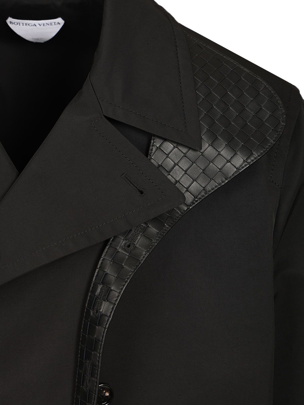 Bottega Veneta Coat With Detail Coats - Nero | 7301006a6e6fb5d911eb548c909f4774c6dad669