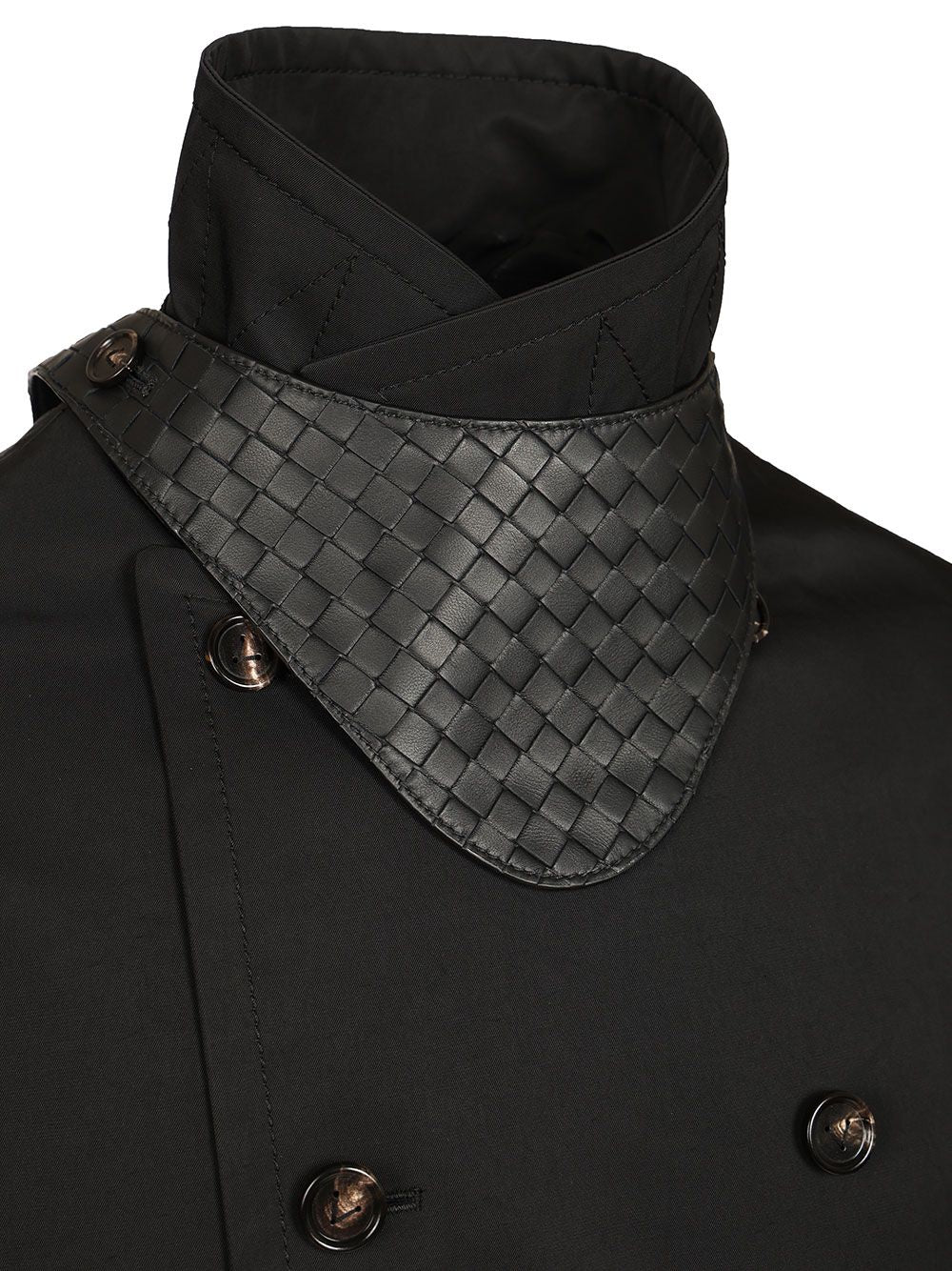 Bottega Veneta Coat With Detail Coats - Nero | 891ebb0edd2343551523eabb2c00cba767f6480e