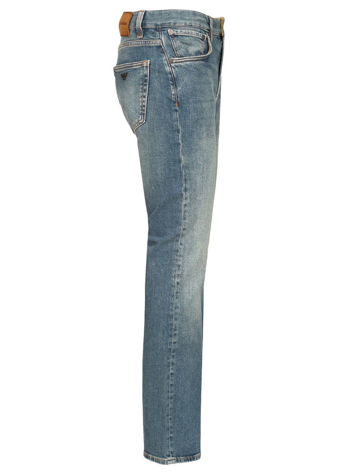 Emporio Armani Straight Leg Jeans - Blu | ba3cd4ef585a2b992cfdfd6bb60c9819f3bc18cd