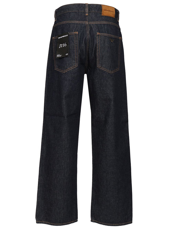 Emporio Armani Wide-Leg Jeans - Blu | efe3c1ea336b34b51d2c3b43403b73a3d1c44d0a