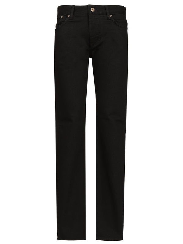 Straight-Leg With Five-Pocket Design Jeans Nero