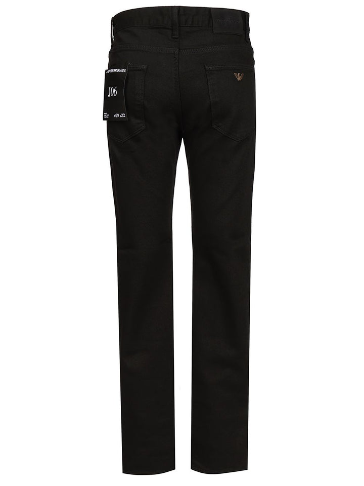 Emporio Armani Straight-Leg  With Five-Pocket Design Jeans - Nero | f6bdf4f57d0dda2b974ab3e5039d55b093c7fea1