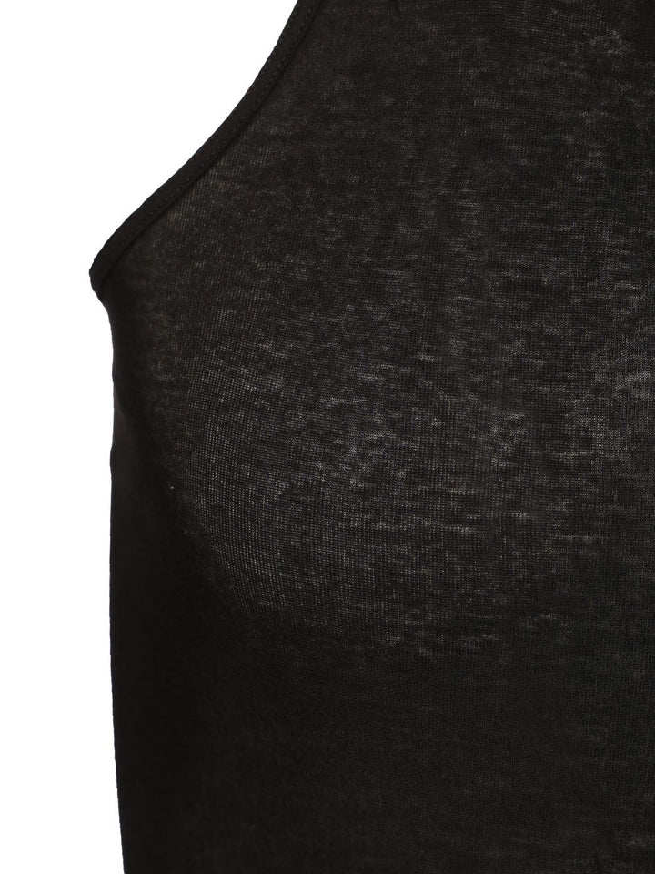 Rick Owens Basic Mini Rib Jersey Tank T-Shirt - Nero | 5ce057cf45f225d9ea20f3fbd944eabef853e96d