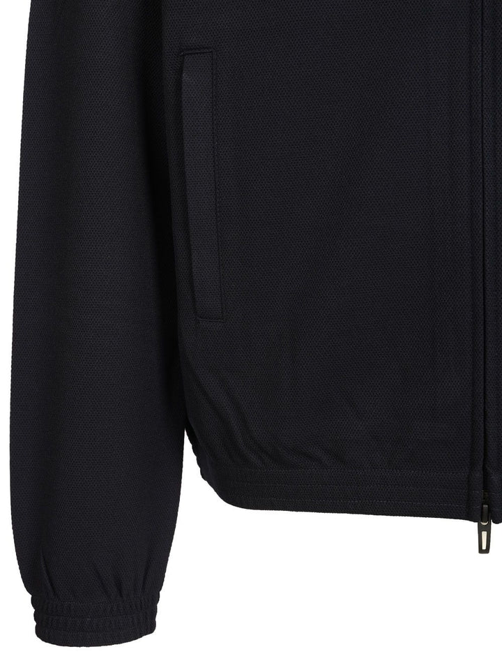 Emporio Armani Zip-Up Sweatshirt Sweatshirts - Blu | 3006eee1a9f7bef17ba3e0b6f83705d18cdf7526