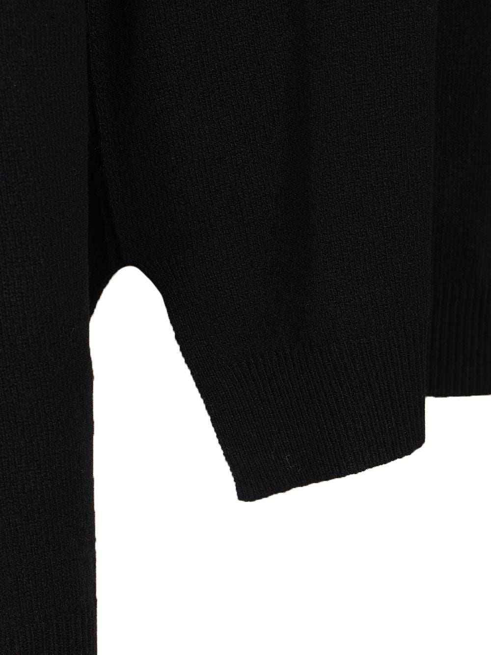 Rick Owens Crew Neck Sweater Knitwear - Nero | 16f830bbcdb1c449af76e0541edbf3509d7e9f9f
