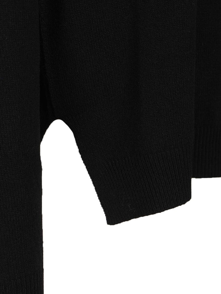 Rick Owens Crew Neck Sweater Knitwear - Nero | 16f830bbcdb1c449af76e0541edbf3509d7e9f9f