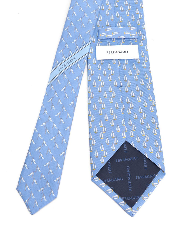 Ferragamo Nautical Print Tie Ties And Bow Ties - Blu | efb3ace65a544a51610ee5786999b377302098bd