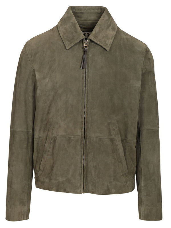 Lightweight Suede Lambskin Jacket Giacche Verde