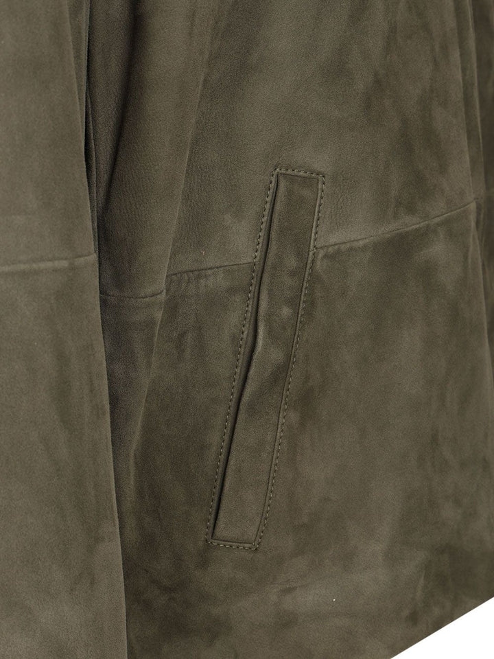 Loewe Lightweight Suede Lambskin Jacket Giacche - Verde | 65641b5cff91b664d0a3e192346d14aa65b10ca5