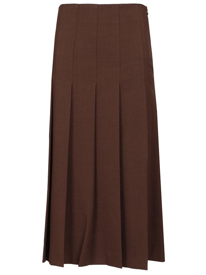 Al Duca D'Aosta Long Skirt Gonne - Marrone | ec27115744a1f013dfebfd6c41188c105f363c12