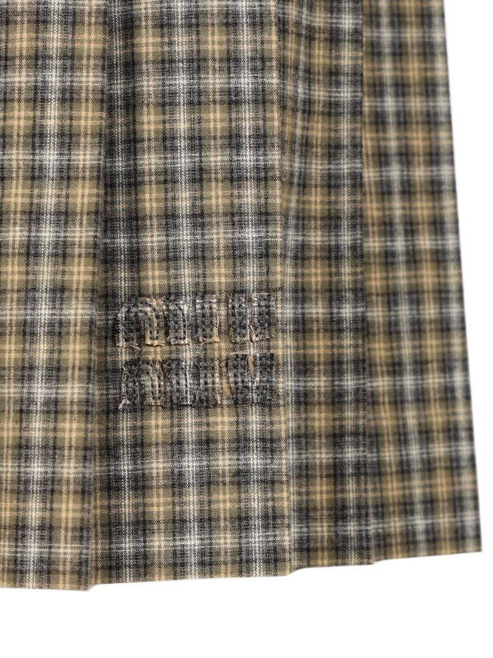 Miu Miu Tartan Miniskirt Gonne - Verde | 226fe79dc089531226a993317f063c45ab8c0d7f