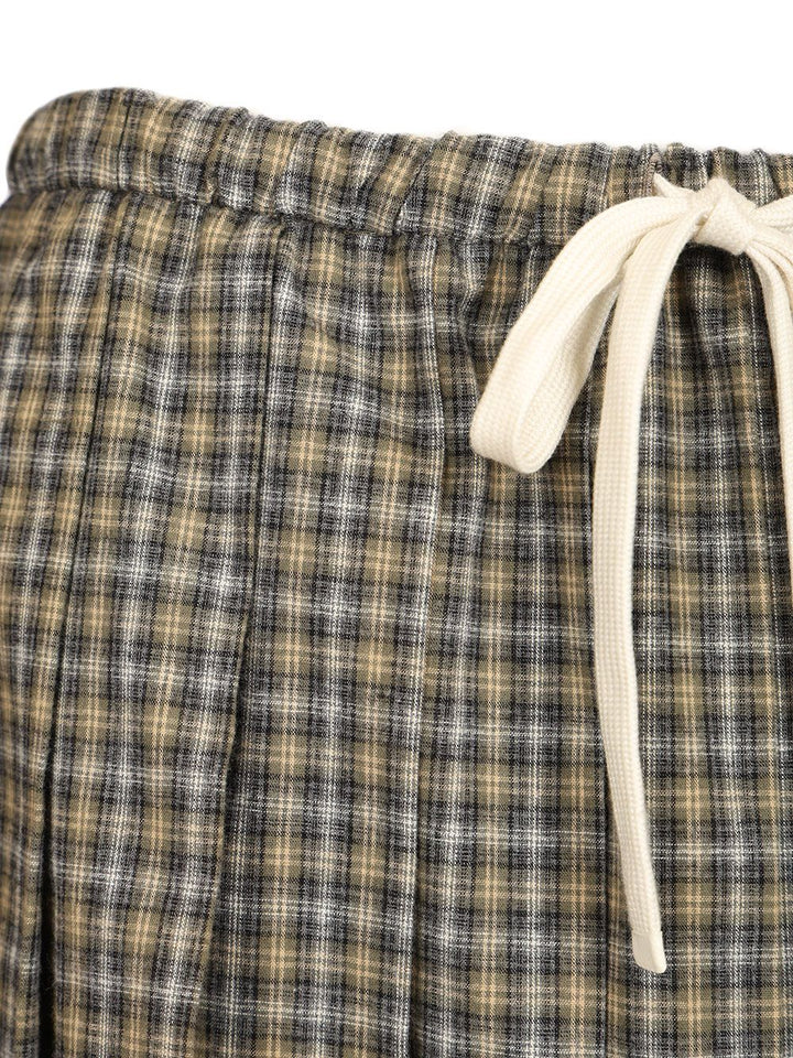 Miu Miu Tartan Miniskirt Gonne - Verde | 38bd123c4ea0a0bbb38c1829e937e5171715a8c1