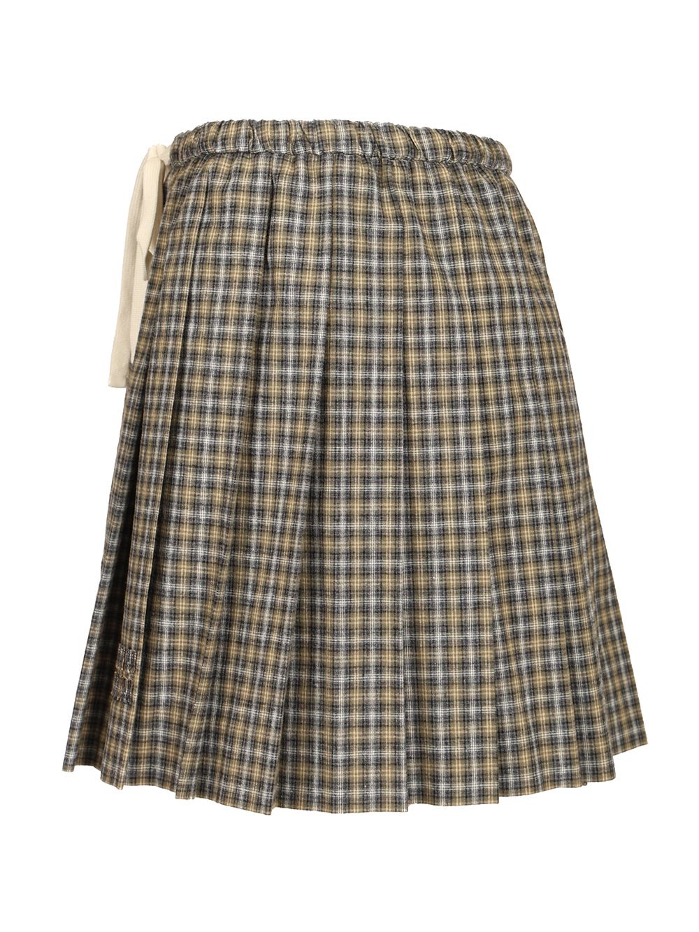 Miu Miu Tartan Miniskirt Gonne - Verde | d497491d7e40375ed300de2f68221e470f586b5e