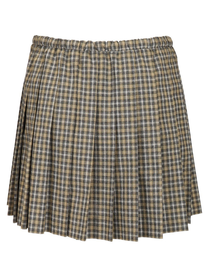 Miu Miu Tartan Miniskirt Gonne - Verde | c866f6308432975ca15c70667528f26cc2aa2109