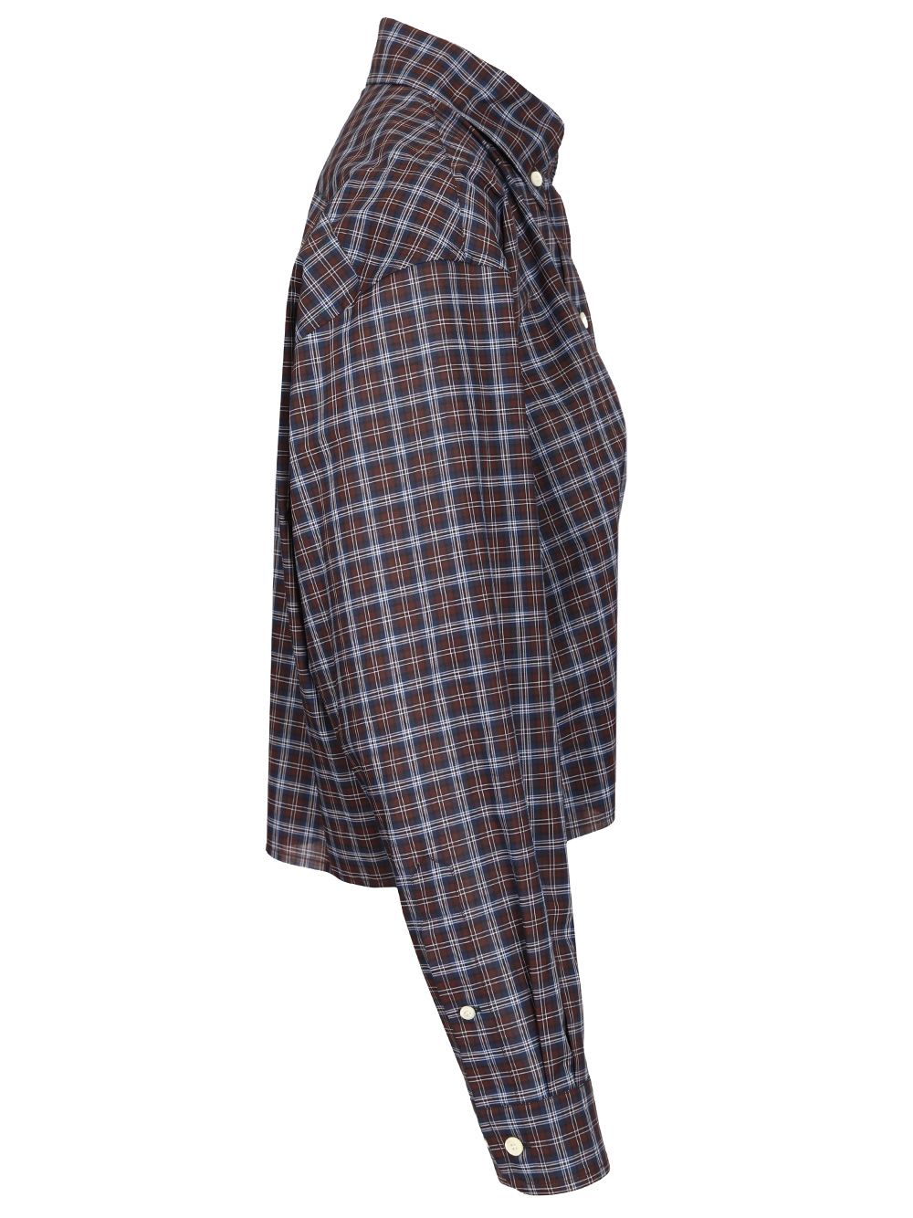 Miu Miu Tartan Shirt Shirts - Blu | de9a42c5e8713f917d7cb73d07ea68f7de5f7002