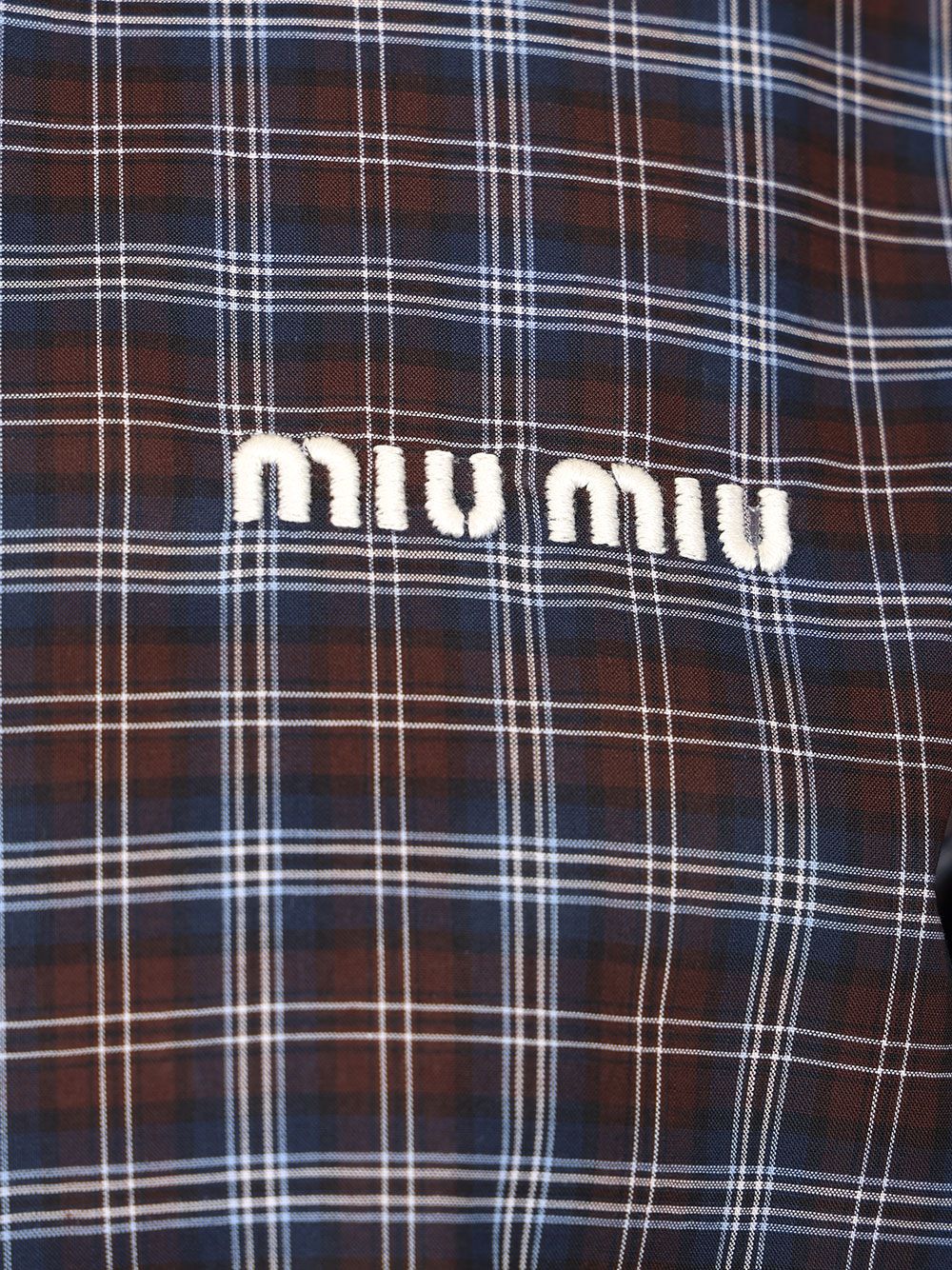 Miu Miu Tartan Shirt Shirts - Blu | a911b59a40a98c4178116f8cc927e04a3ce8a478
