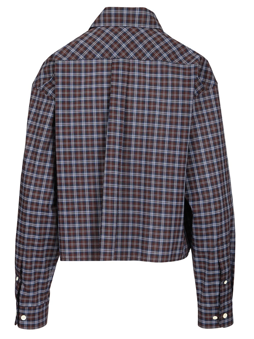 Miu Miu Tartan Shirt Shirts - Blu | 3f48b658eacfa1c493132091ba7682d8793bbe33